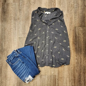 Loft Maternity Button Down Tank